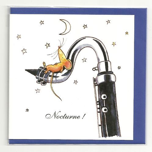Nocturne Jill Latter designed Musical mice card image 0