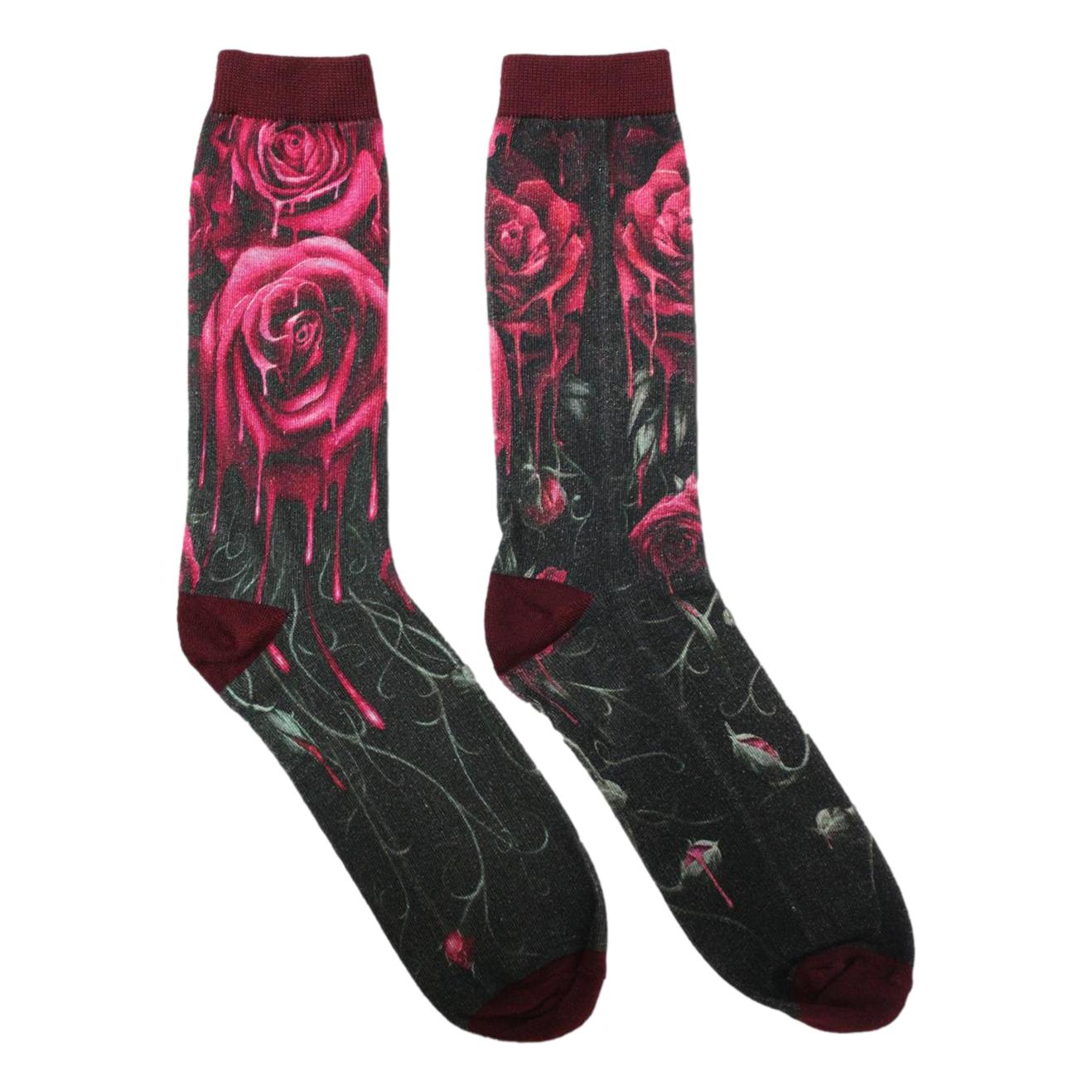 Blood Rose Unisex Novelty Ankle Socks Adult One Size 6-8 image 0