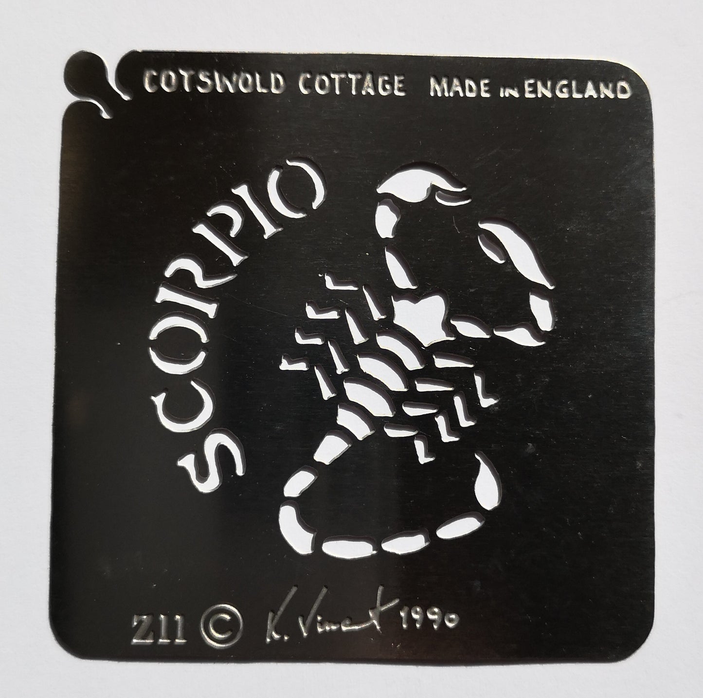 Stainless steel Z11 Scorpio cake decorating / card making stencil image 0
