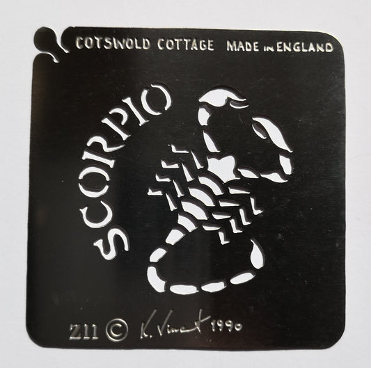 Stainless steel Z11 Scorpio cake decorating / card making stencil image 0