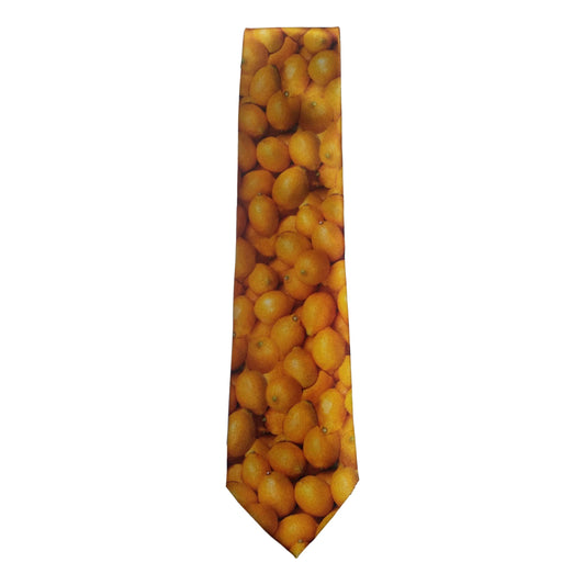 Bright Yellow Lemons all-over 100% Polyester Classic Tie image 0