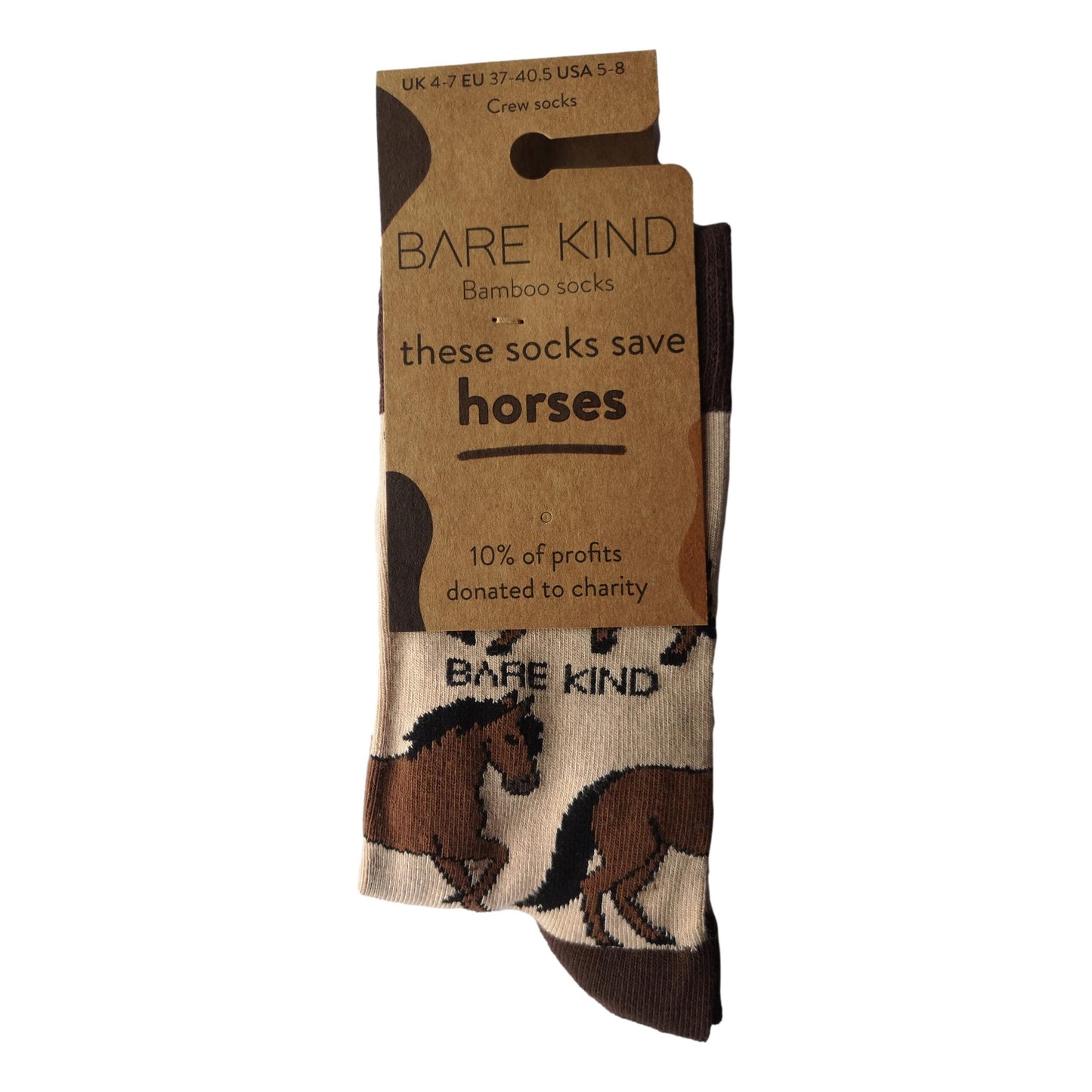 Save The Horses Beige Womens Novelty Ankle Socks Adult One Size image 1