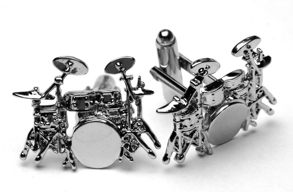 Drum Kits silver-plated cufflinks image 0