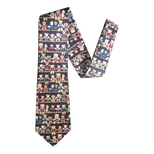 Teddy Bears on the Shelf repeating 100% Polyester Classic Tie image 0