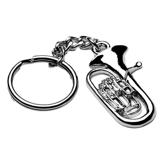Euphonium/Tuba polished silver-plated keyring image 0