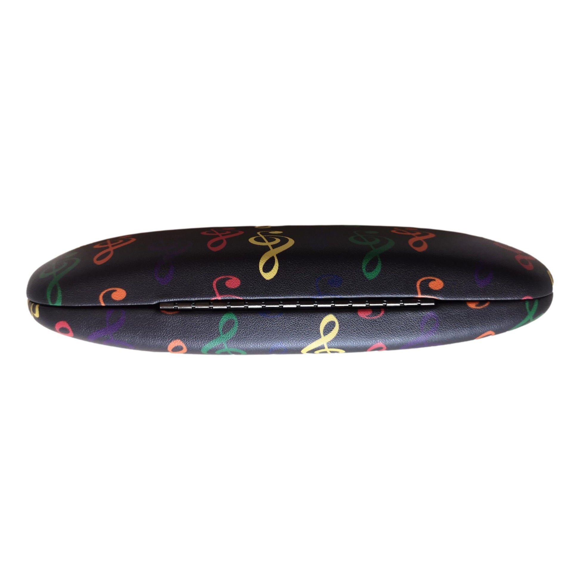 Coloured Treble Clefs LBGTQ+ Music Black Flock-lined Glasses Case image 2