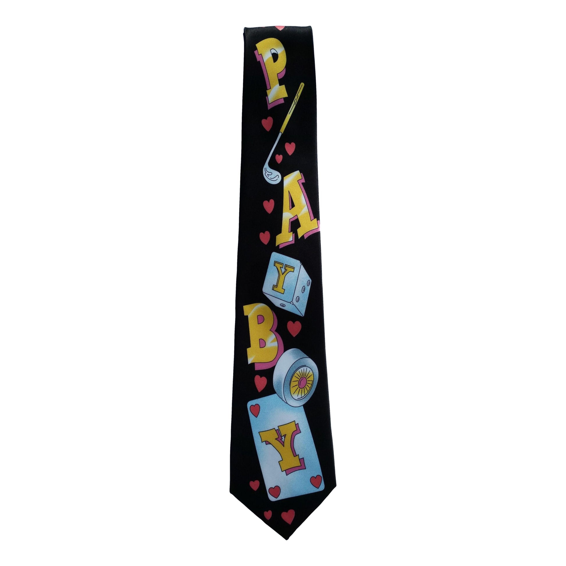 Golf Stick Playboy Sleeved Polyester Novelty Tie image 0