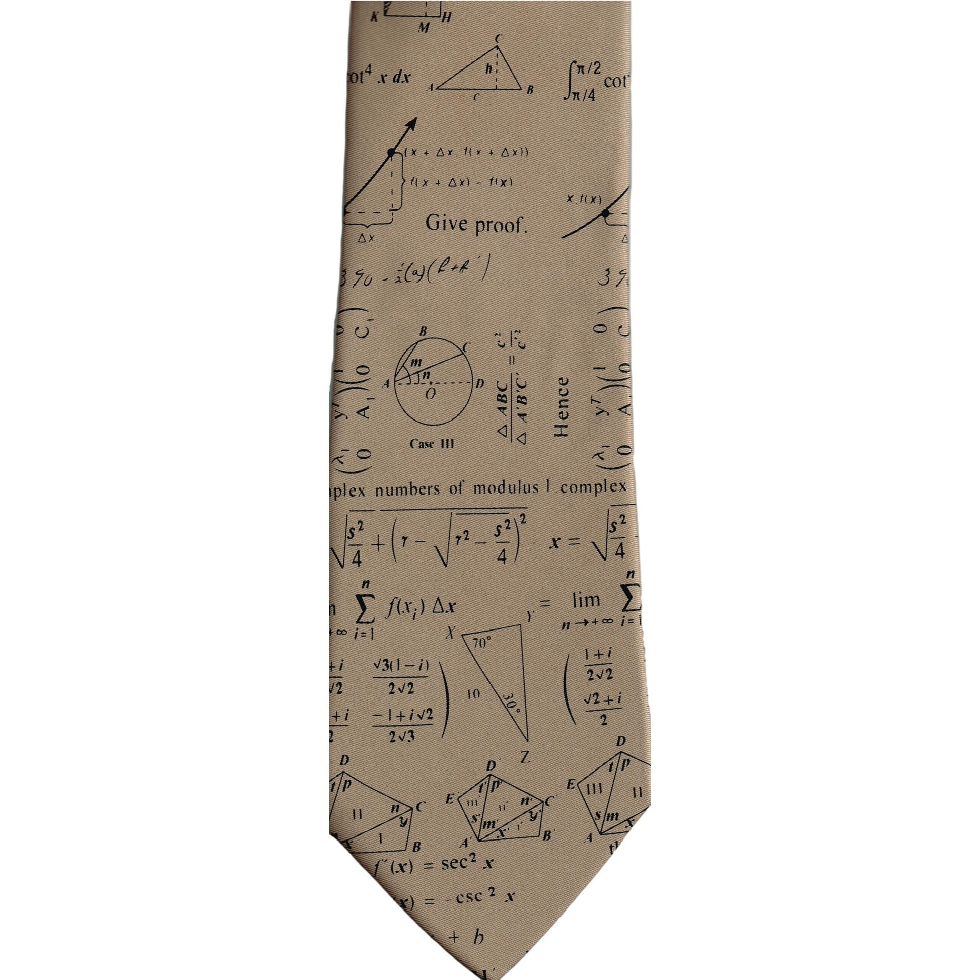 Complex Maths Mathematical Symbols Equations Sleeved Polyester Novelty Tie Gift image 0