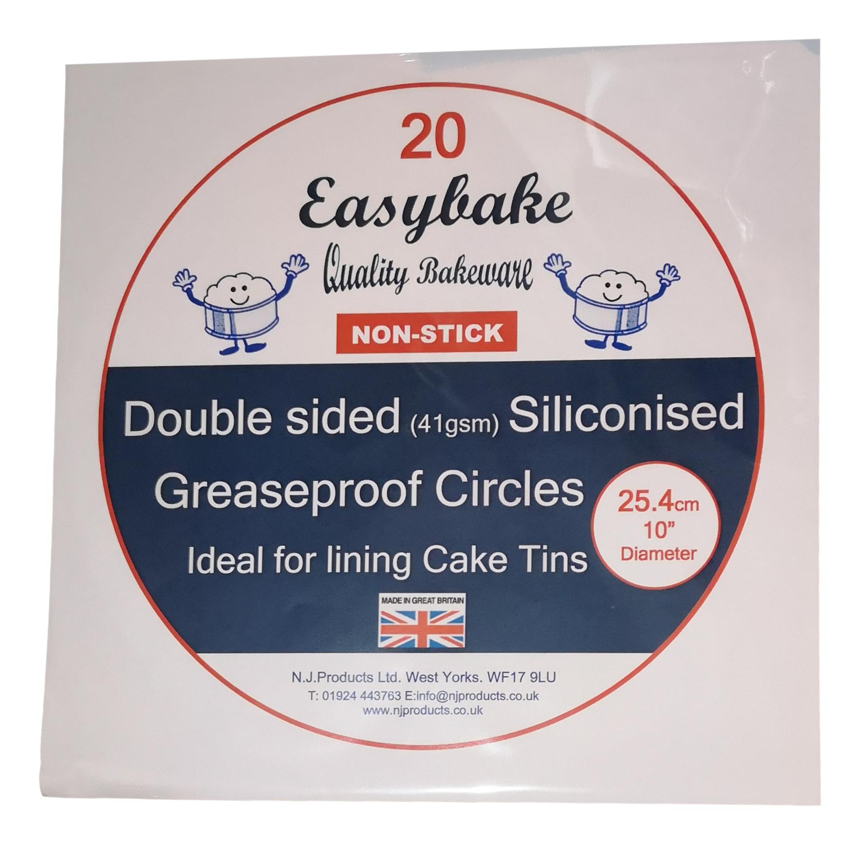 25.4cm / 10 inch Siliconised Greaseproof Circles - pack of 20 image 0