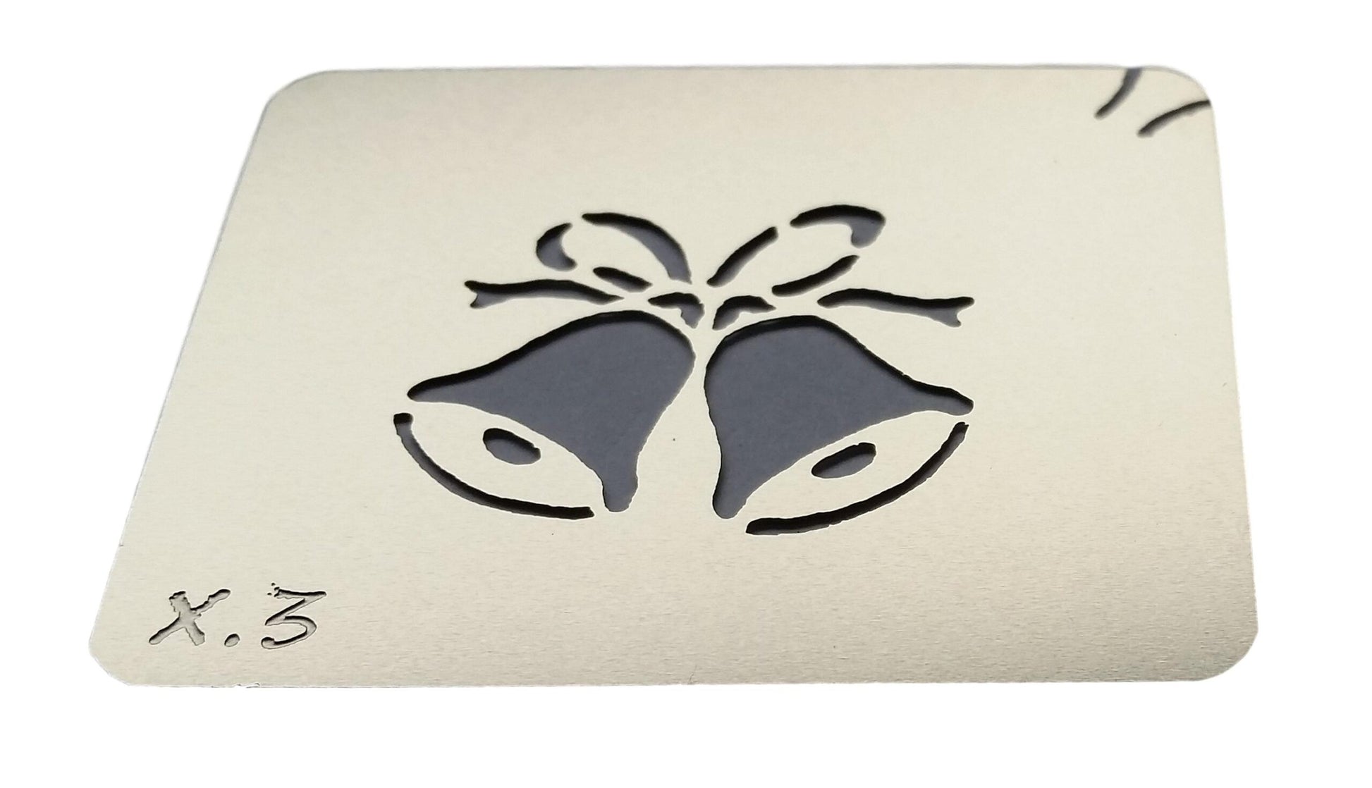 Stainless steel X3 Christmas Bells cake decorating / card making stencil image 0