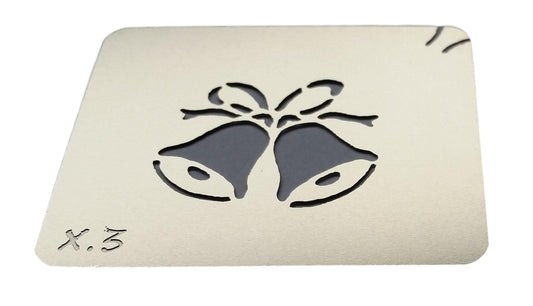 Stainless steel X3 Christmas Bells cake decorating / card making stencil image 0