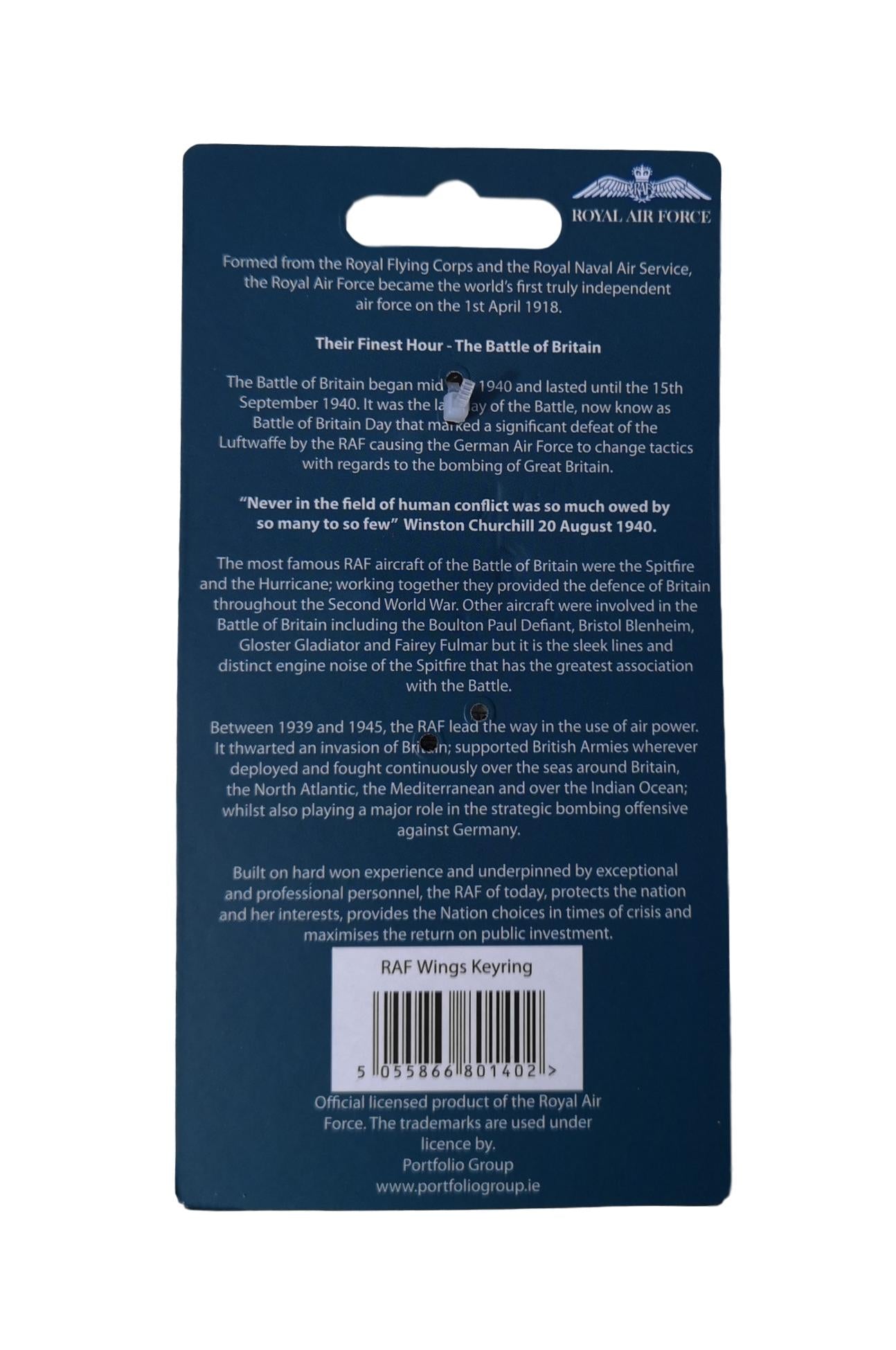 Royal Air Force Wings RAF keyring image 1