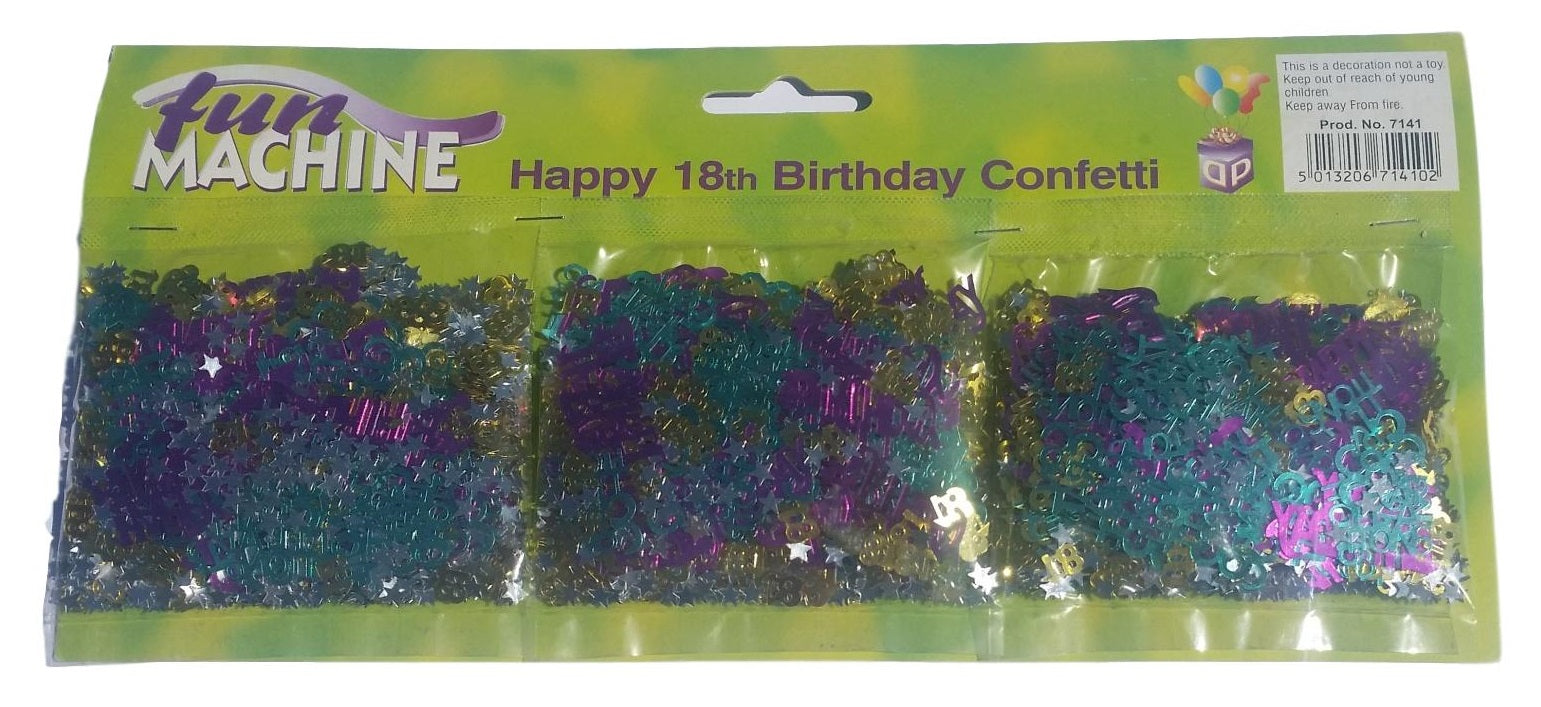 Happy 18th Birthday Confetti blister pack image 0