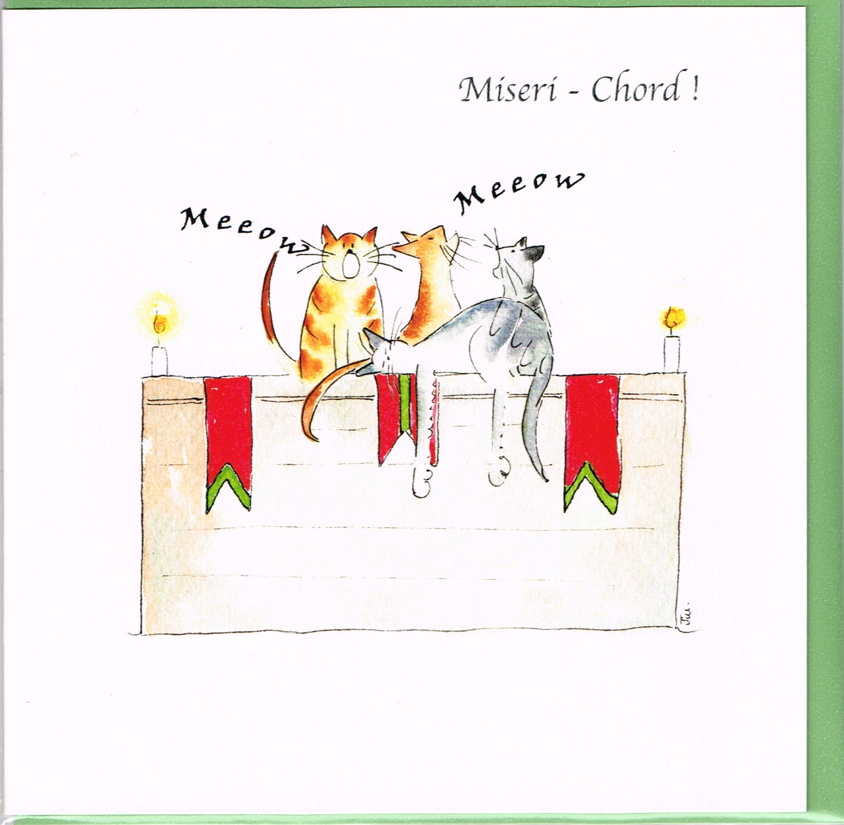 A Jill Latter designed Musical Miseri-Chord cat card image 0