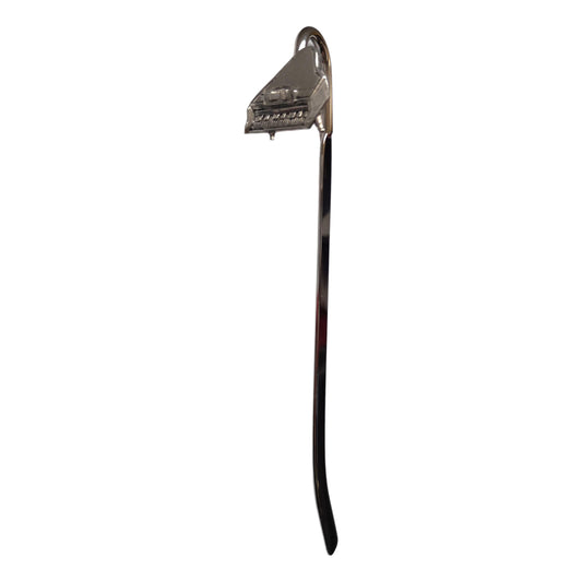 Grand Piano pewter metal flattened stem bookmark image 0