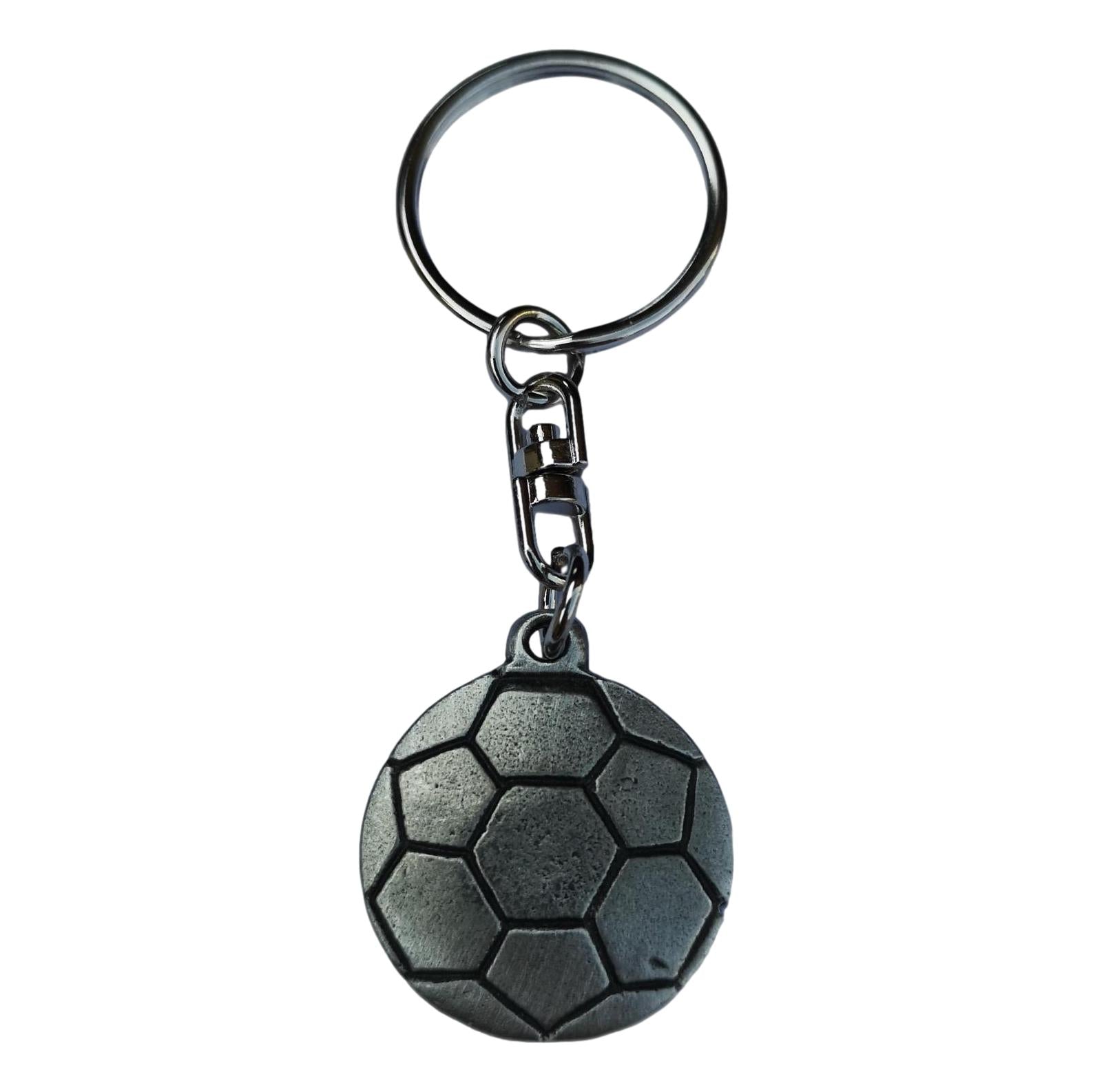 Football pewter metal keyring image 0