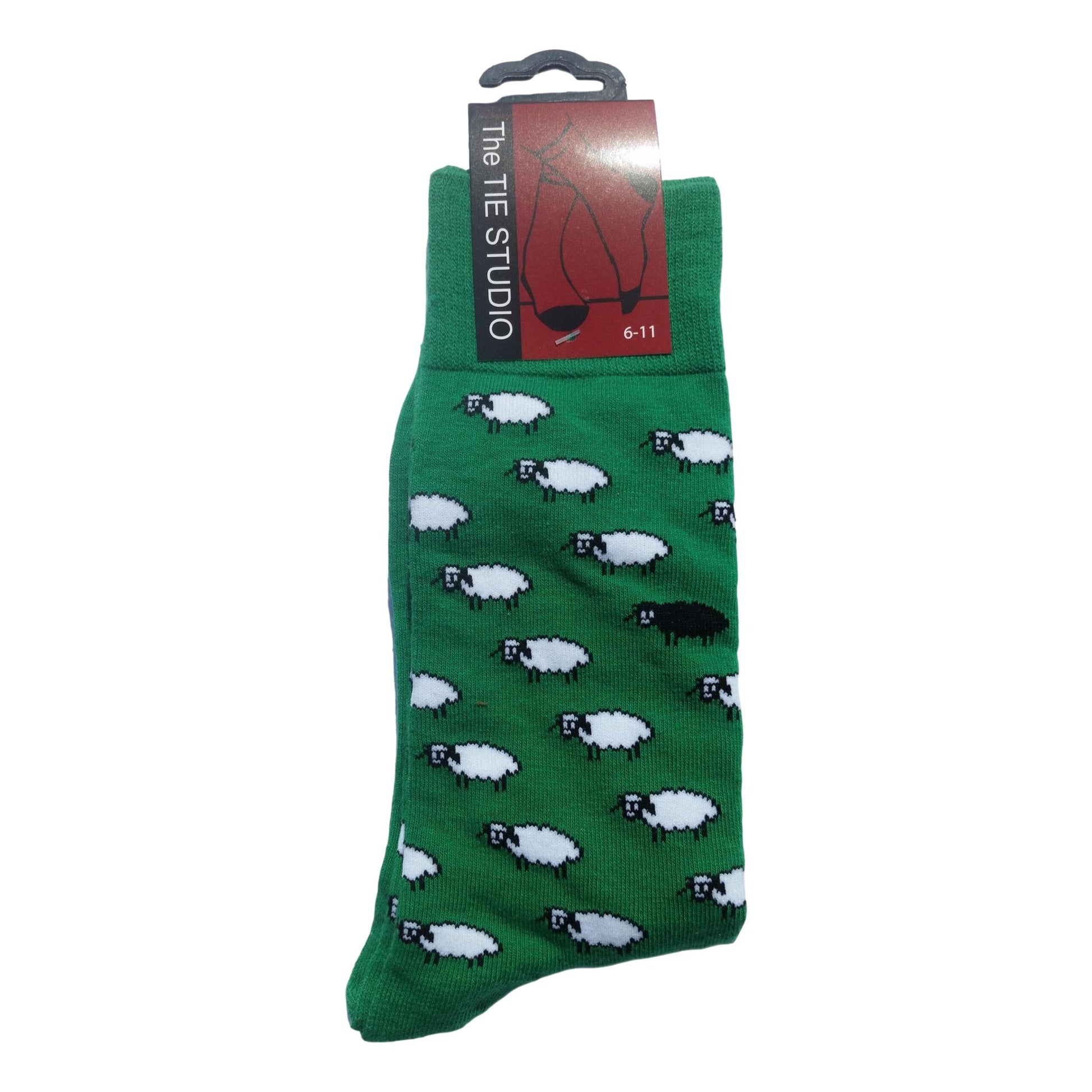 Black Sheep of the Flock green Unisex Novelty Ankle Socks Adult Size 6-11 image 0