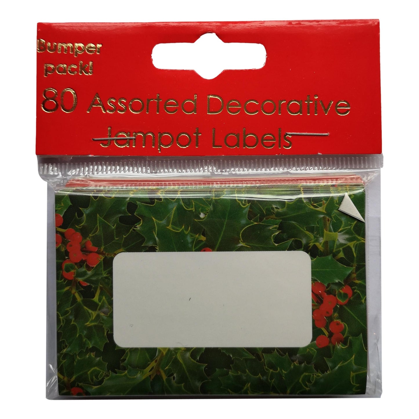 80 Assorted Christmas Jam Pot Self-Adhesive Labels image 0