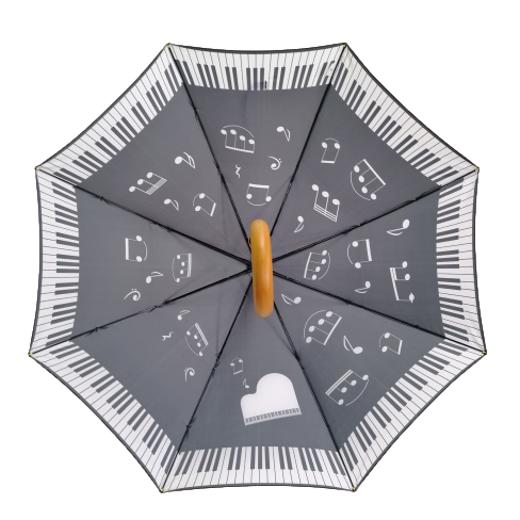 Piano Music Notes Stick Umbrella Lightweight image 2