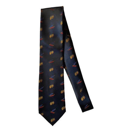 Theatre Masks on navy Sleeved 100% Micro Fibre Classic Tie image 0