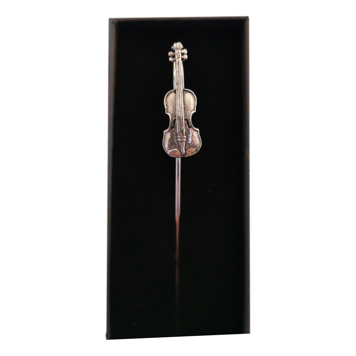 Violin pewter metal flattened stem bookmark image 1