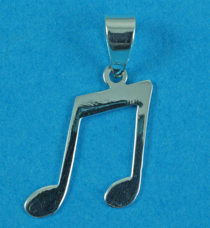 Quavers Music Notes sterling silver charm pendant image 2