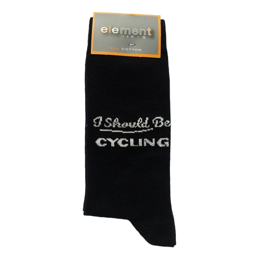 I Should Be CYCLING Cottonrich Unisex Novelty Ankle Socks Adult Size 6-11 image 0