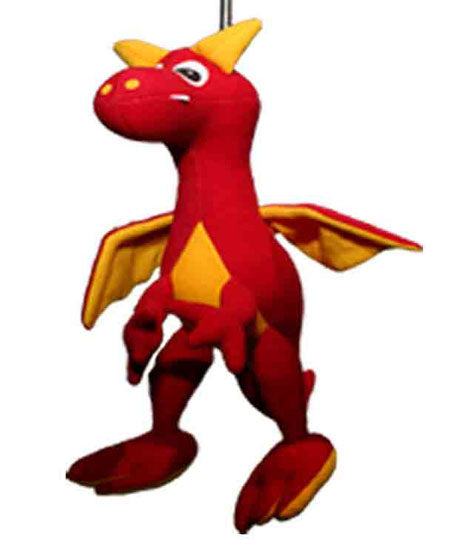 Springy Red Dragon Panopoly Animal Mobile distraction for babies young children image 1