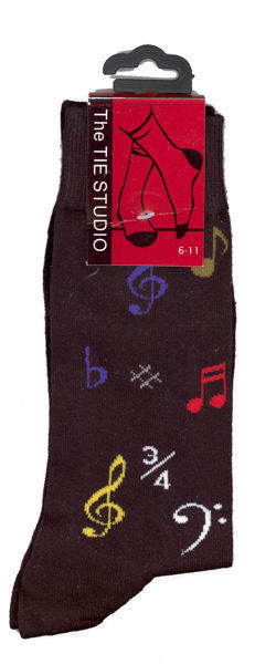 Music Clefs Notes and Accidentals Unisex Novelty Ankle Socks Adult Size 6-11 image 0