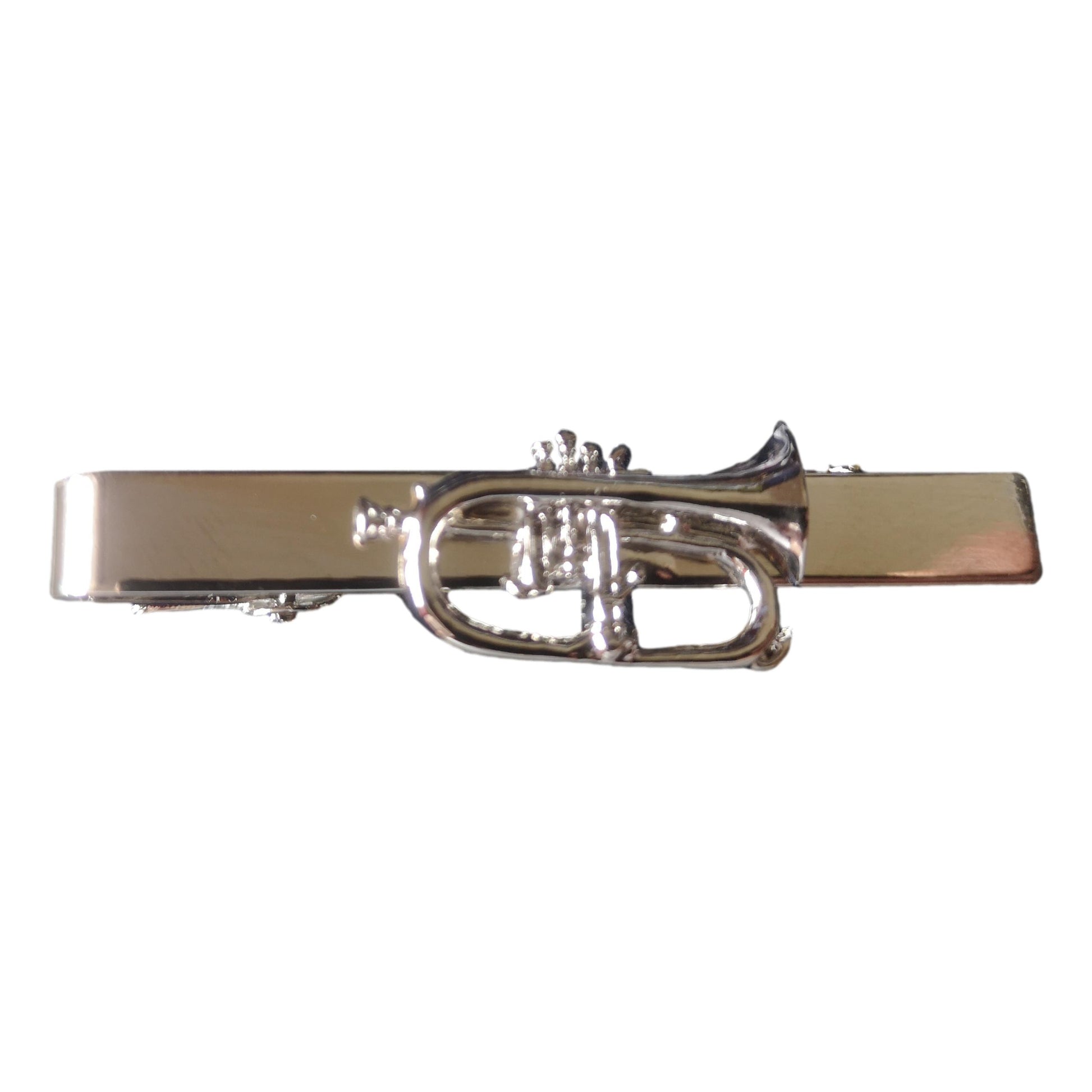 Flugel Horn Silver-plated Tie Bar/Clip/Slide image 0