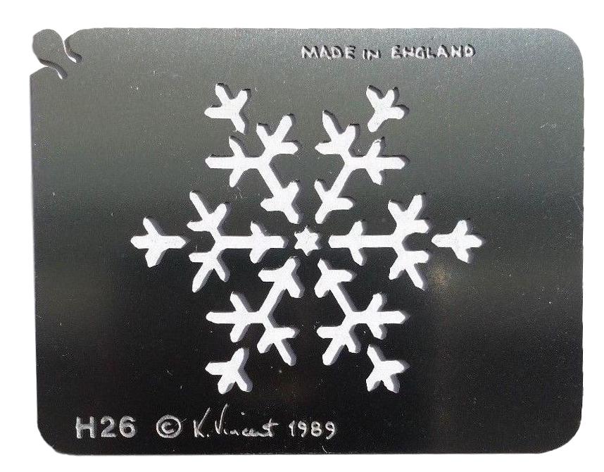 Stainless Steel Christmas Snowflake H26 cake decorating / card making stencil image 0