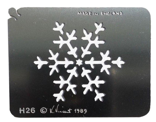 Stainless Steel Christmas Snowflake H26 cake decorating / card making stencil image 0