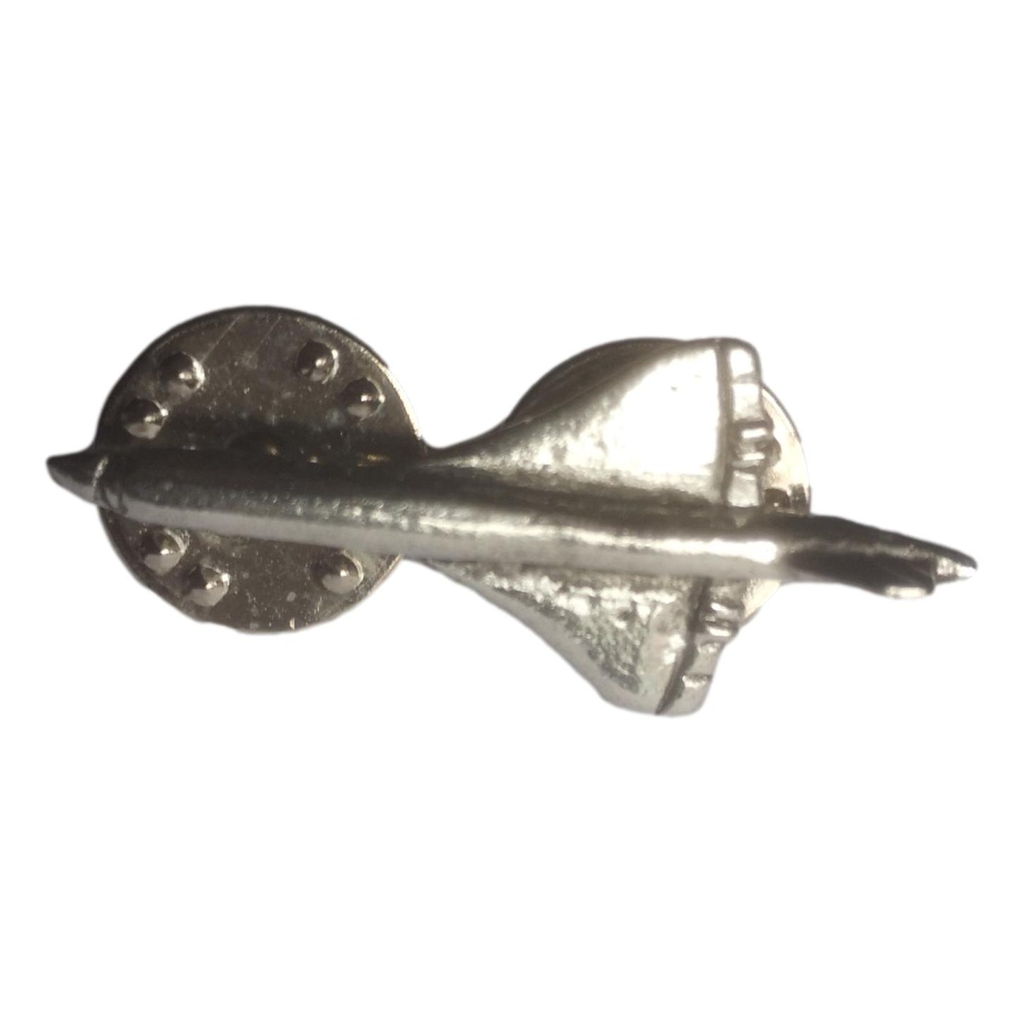 Concorde Plane polished pewter metal lapel pin badge image 2