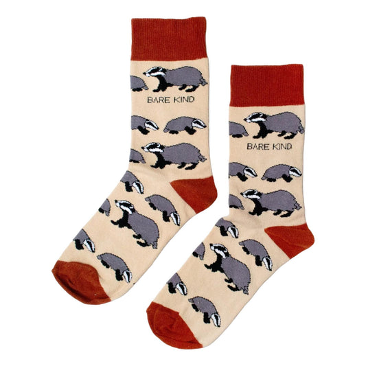 Save The Badgers Beige Womens Novelty Ankle Socks Adult One Size image 0