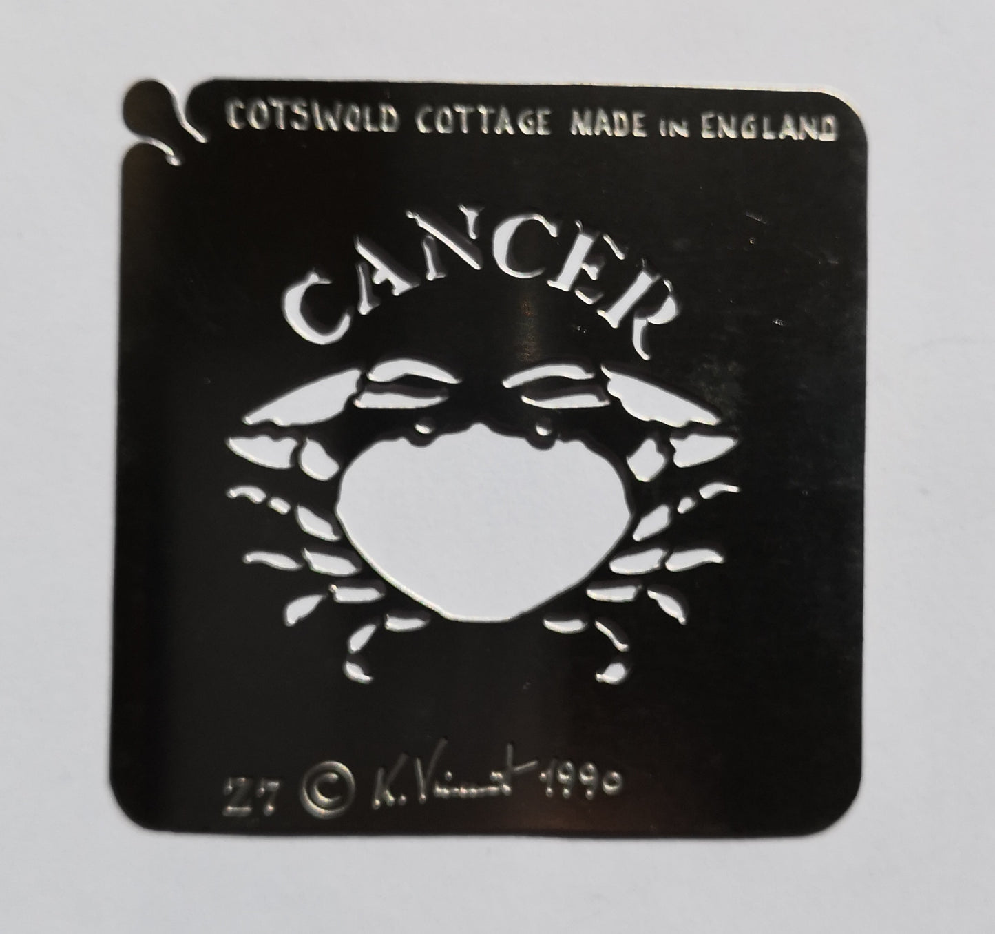 Stainless steel Z7 Cancer cake decorating / card making stencil image 0