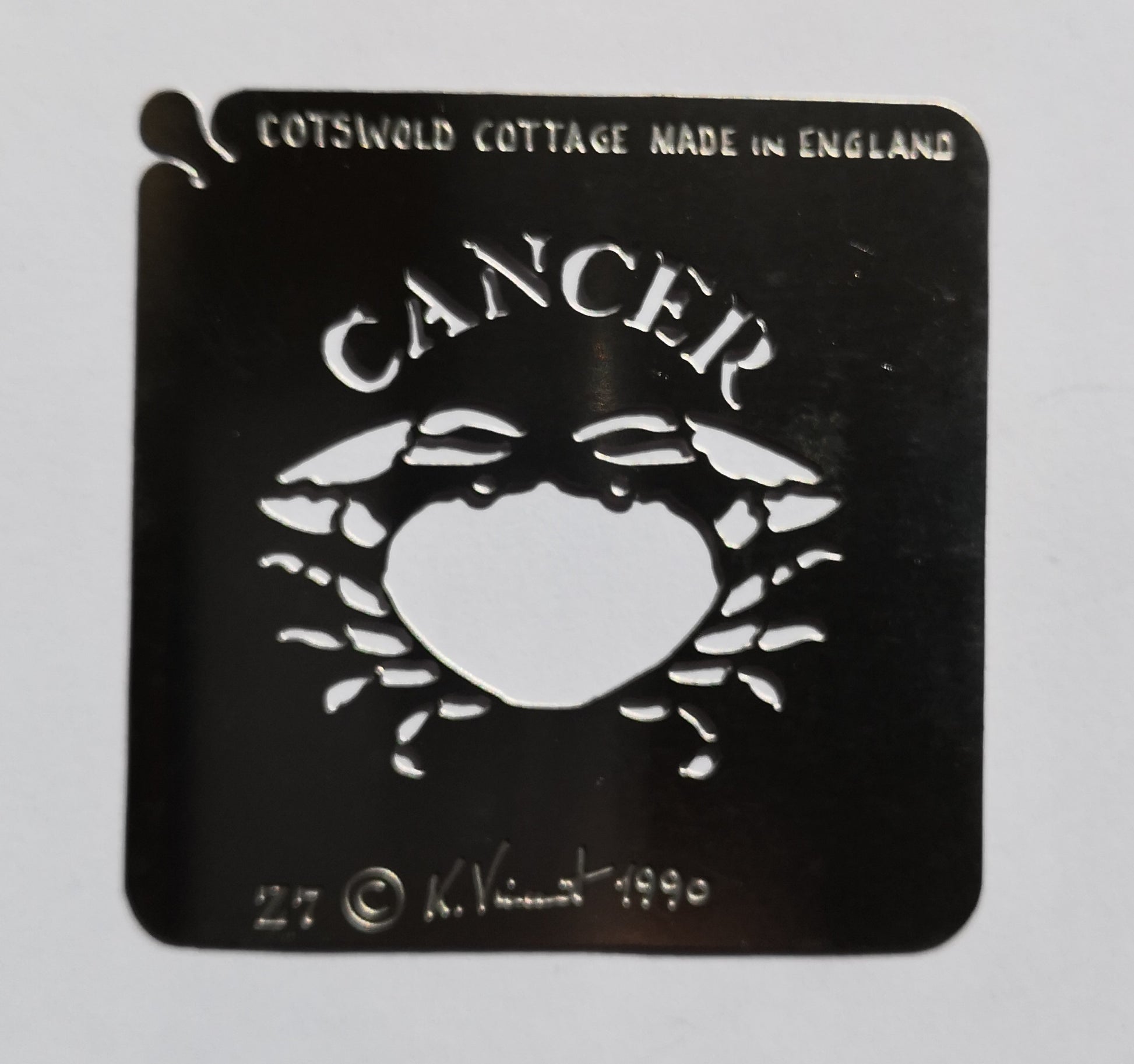 Stainless steel Z7 Cancer cake decorating / card making stencil image 0