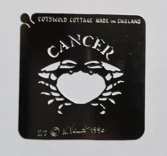 Stainless steel Z7 Cancer cake decorating / card making stencil image 0