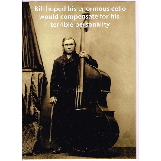 Enormous Cello Claire Spake designed Music card image 0