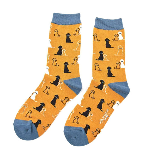 Retriever Mustard Womens Novelty Ankle Socks Adult One Size image 0