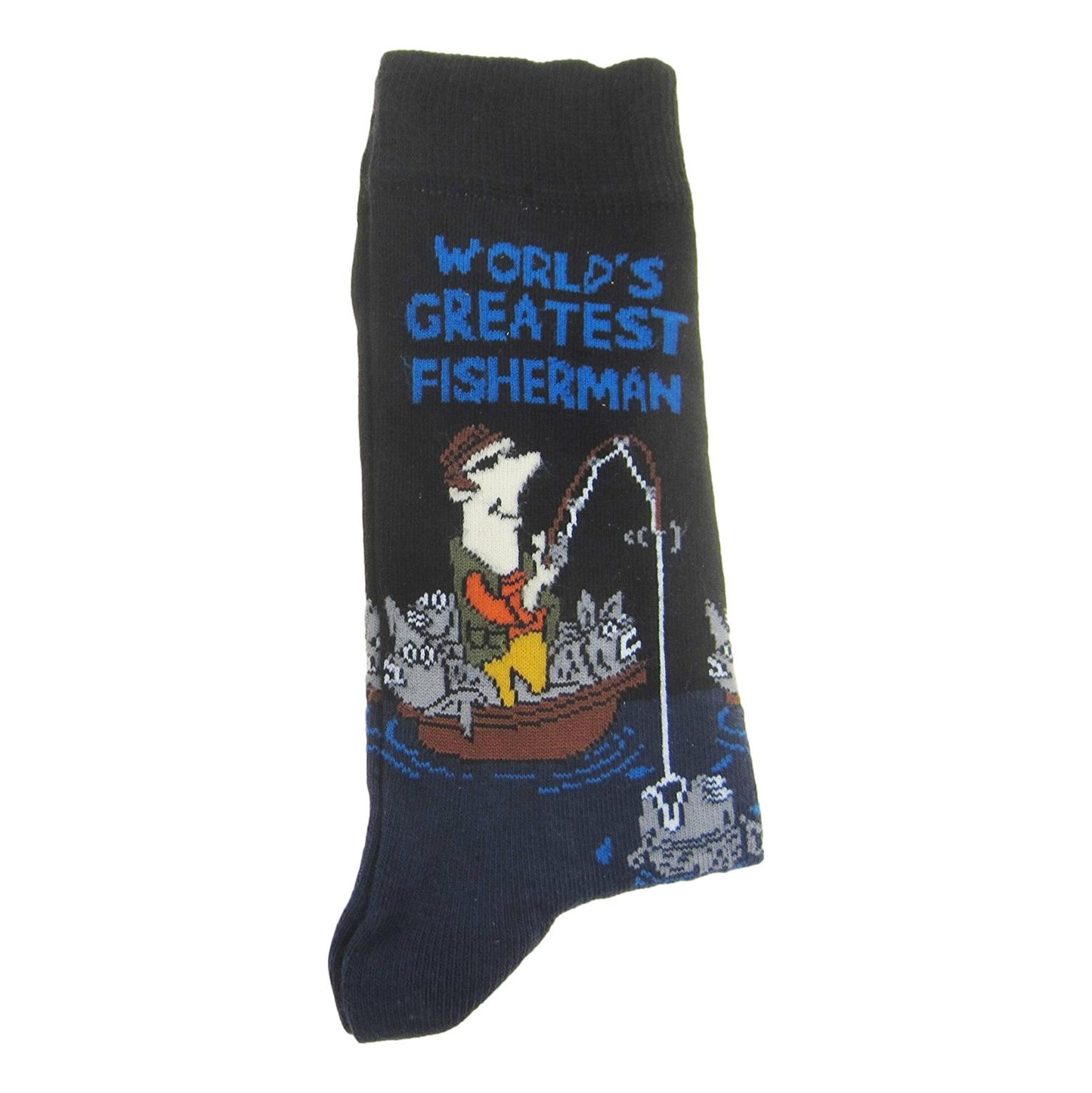 World's Greatest Fisherman Unisex Novelty Ankle Socks Adult Size 6-11 image 3