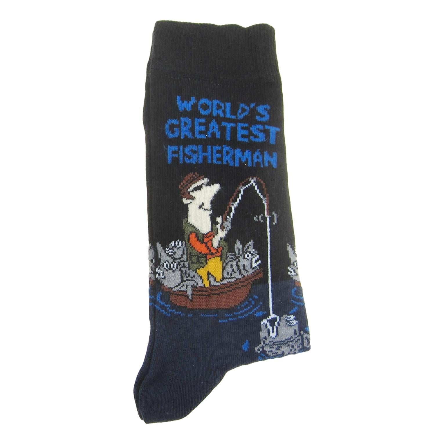 World's Greatest Fisherman Unisex Novelty Ankle Socks Adult Size 6-11 image 3