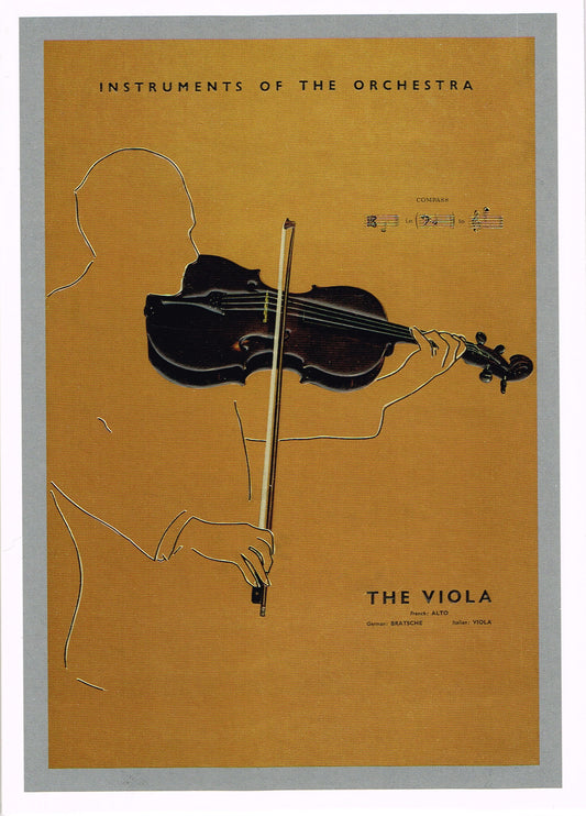 Instruments of the Orchestra blank greeting card-Viola image 0