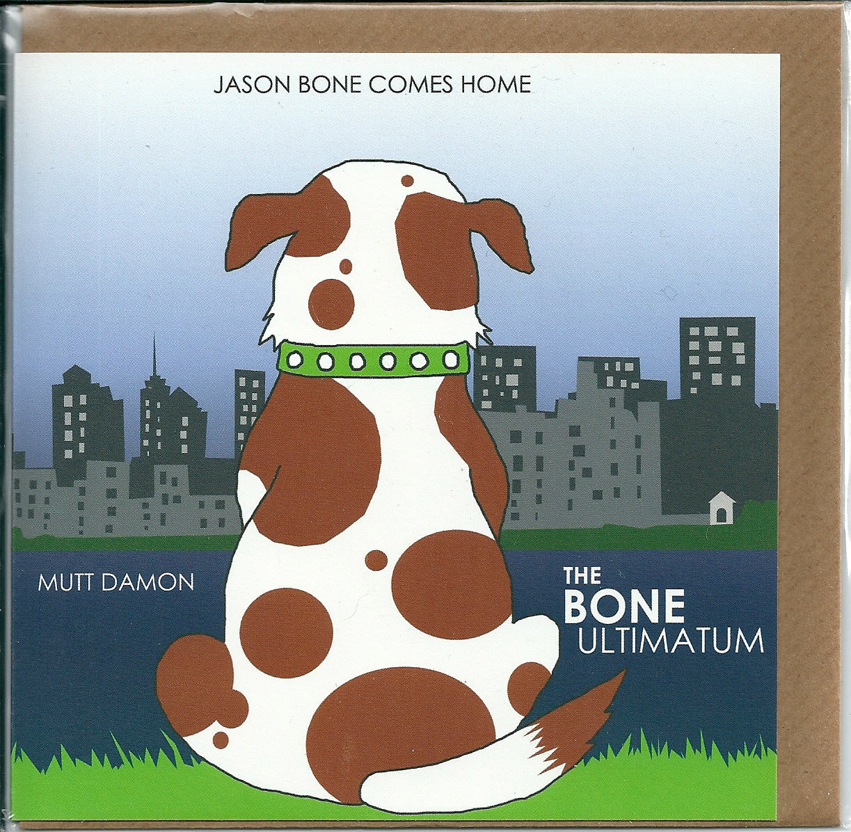 The Bone Ultimatum Canine Movie Spoof Theme Blank Card image 0