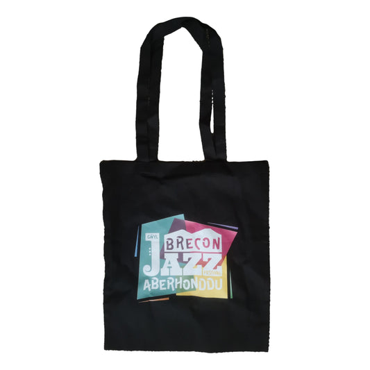 Brecon Jazz Festival Logo Black Tote Bag image 0