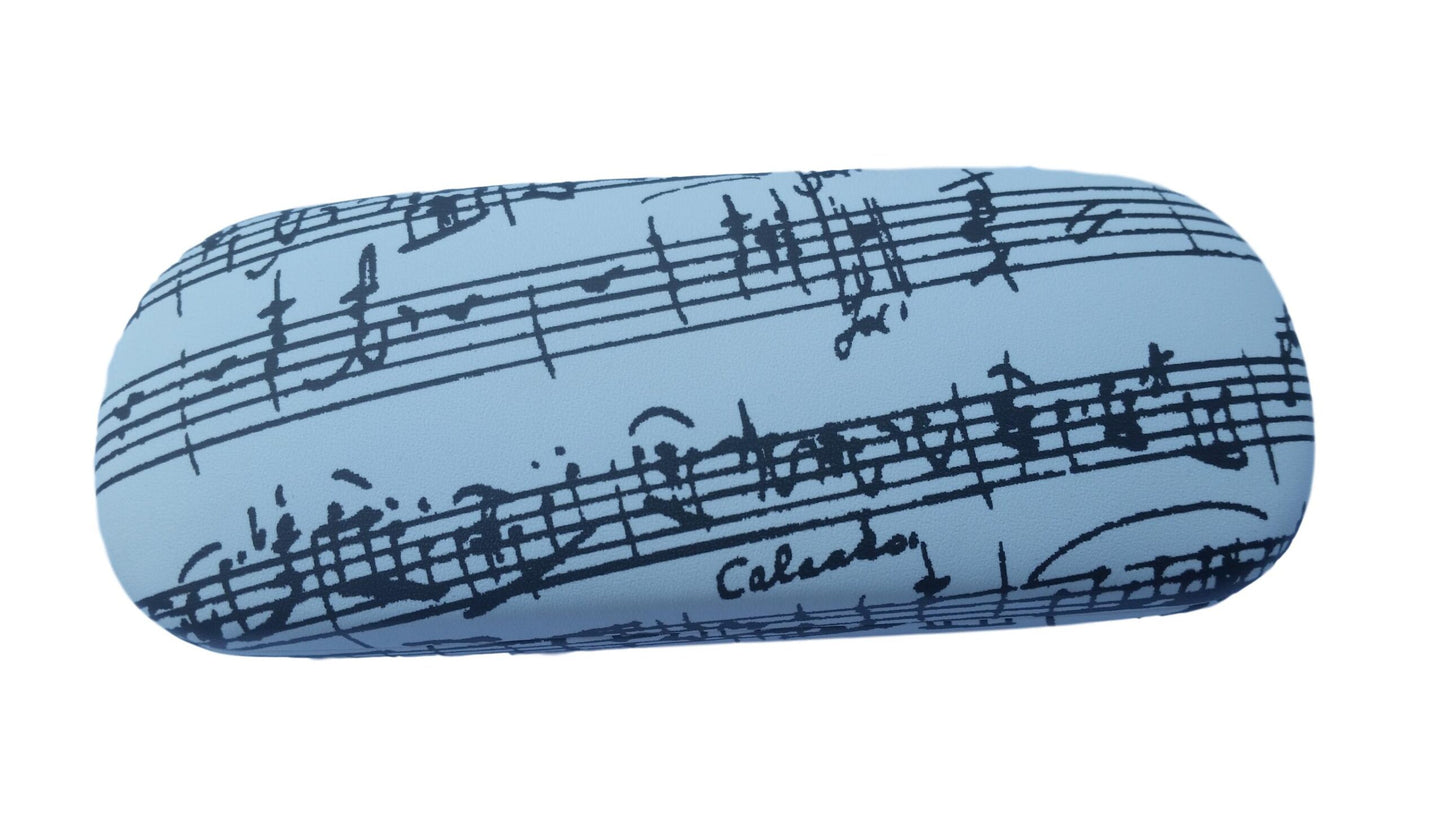 Music Manuscript White Flock-lined Glasses Case image 1