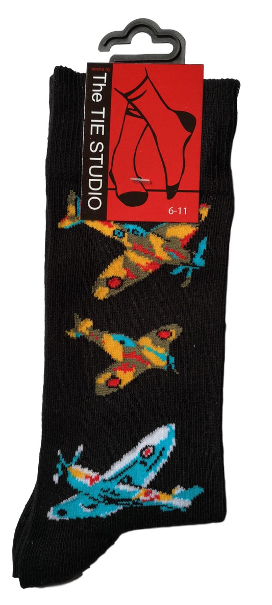 Supermarine Mark 16 Spitfire Plane Unisex Novelty Ankle Adult Size 6-11 Socks image 0