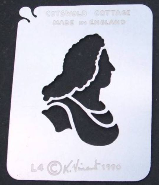 Stainless steel L4 Roman Man cake decorating / card making stencil image 0