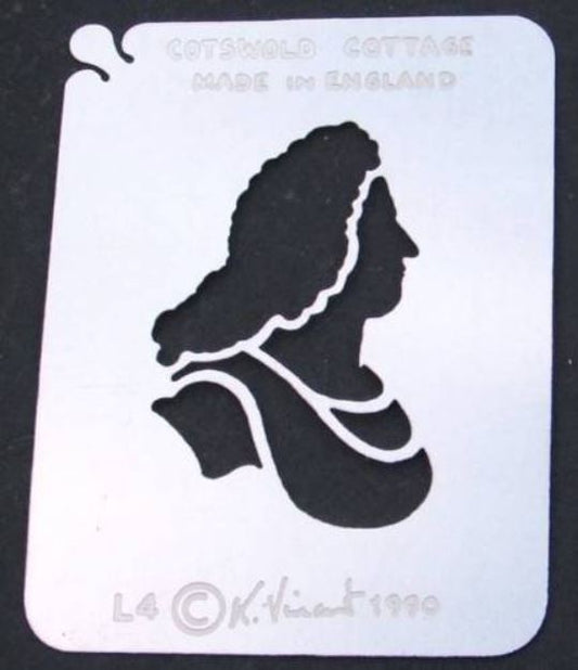 Stainless steel L4 Roman Man cake decorating / card making stencil image 0