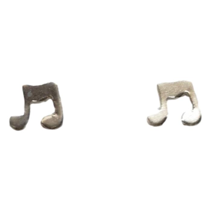 Quavers music notes sterling silver earstuds - pair image 0