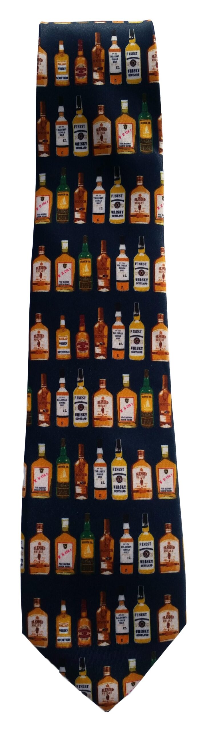 Scotch Whisky Bottles Sleeved Polyester Novelty Tie image 1